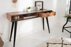 Industrial Konsolentisch INDUSTRIAL 120cm Mango mit schwarzen Beinen