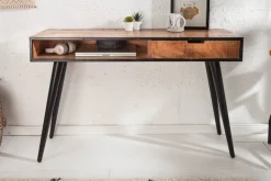 Industrial Konsolentisch INDUSTRIAL 120cm Mango mit schwarzen Beinen