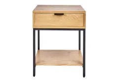 Industrial Nachttisch ELEMENTS 40cm Eiche Beistelltisch mit Schublade