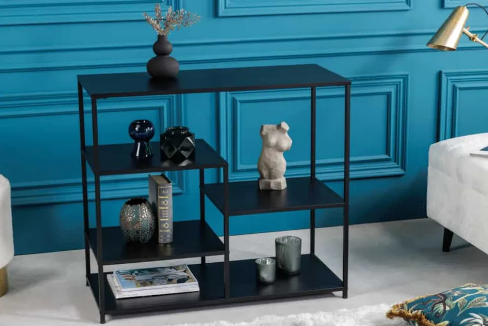 Industrial Regal DURA STEEL 90cm schwarz Metall Konsole