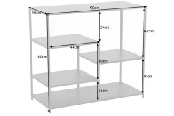 Industrial Regal DURA STEEL 90cm schwarz Metall Konsole