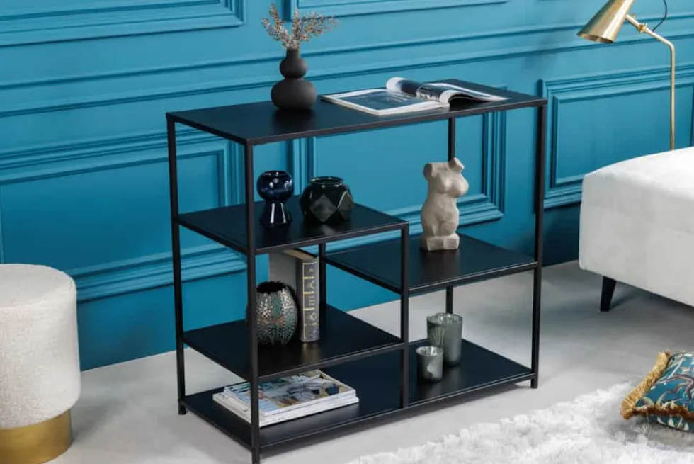 Industrial Regal DURA STEEL 90cm schwarz Metall Konsole