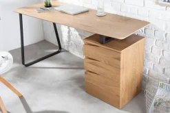 Industrial Schreibtisch STUDIO 160cm Eichenoptik mit 3 Schubladen
