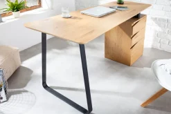 Industrial Schreibtisch STUDIO 160cm Eichenoptik mit 3 Schubladen