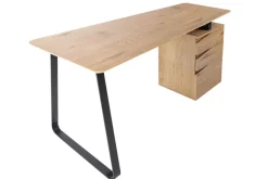 Industrial Schreibtisch STUDIO 160cm Eichenoptik mit 3 Schubladen