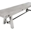 Industrial Sitzbank FINCA 165cm grau Pinie recyceltes Massivholz Eisen