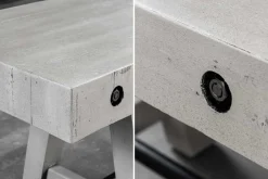 Industrial Sitzbank FINCA 165cm grau Pinie recyceltes Massivholz Eisen
