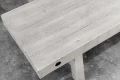 Industrial Sitzbank FINCA 165cm grau Pinie recyceltes Massivholz Eisen