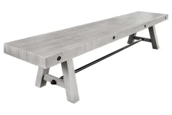Industrial Sitzbank FINCA 200cm grau Pinie recyceltes Massivholz Eisen