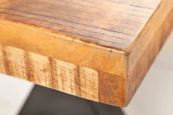 Industrial Sitzbank IRON CRAFT 160cm Mangoholz mit schwarzen X-Beinen