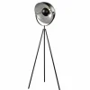 Industrial Stehlampe STUDIO 150cm schwarz Blattsilber-Optik neigbarer Schirm