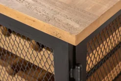 Industrial Weinschrank BODEGA 130cm recyceltes Pinienholz natur Weinregal für 55 Flaschen