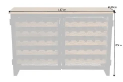 Industrial Weinschrank BODEGA 130cm recyceltes Pinienholz natur Weinregal für 55 Flaschen