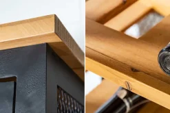 Industrial Weinschrank BODEGA 184cm recyceltes Pinienholz natur Weinregal für 72 Flaschen