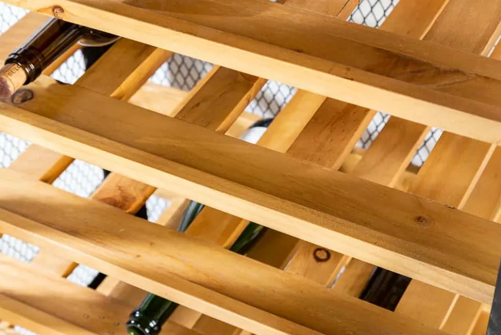 Industrial Weinschrank BODEGA 184cm recyceltes Pinienholz natur Weinregal für 72 Flaschen