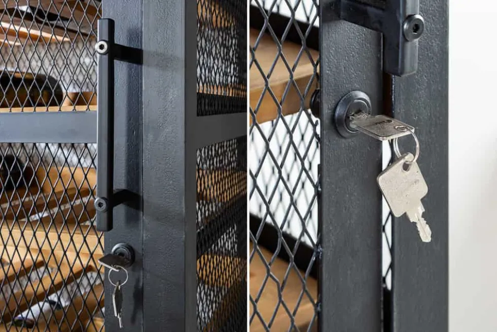 Industrial Weinschrank BODEGA 184cm recyceltes Pinienholz natur Weinregal für 72 Flaschen