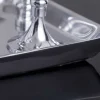 Kerzenständer MODERN BAROCK 30cm 7-flammig silber Aluminium poliert Kerzenhalter Deko-Platte