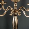 Kerzenständer MODERN BAROCK 40cm gold 5-armig Lüster Aluminium poliert Kerzenhalter