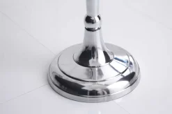 Kerzenständer MODERN BAROCK 120cm silber 5-armig Lüster Aluminium poliert Kerzenhalter