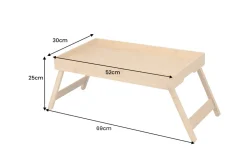 Klappbares Tablett ZEN-BO 50cm natur Bambusholz Betttisch
