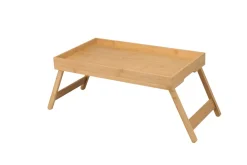 Klappbares Tablett ZEN-BO 50cm natur Bambusholz Betttisch