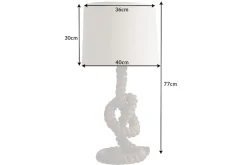 Maritime Stehlampe SEVEN SEAS 80cm Seil-Tischleuchte Leinenschirm