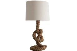 Maritime Stehlampe SEVEN SEAS 80cm Seil-Tischleuchte Leinenschirm