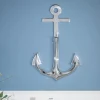 Maritime Wanddekoration SEVEN SEAS 70cm silber 3D Anker