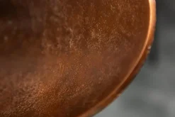 Maritimer Esstisch OCEAN 105cm kupfer geflammt Glastisch mit Schiffsschraube