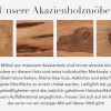 Massive Baumstamm Bank MAMMUT NATURE 160cm Akazienholz 3,5cm dicke Platte