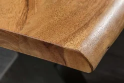 Massive Baumstamm Bank MAMMUT NATURE 160cm Akazienholz 3,5cm dicke Platte