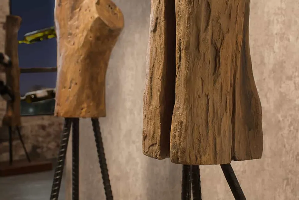 Massive Garderobe HEMINGWAY 200cm Teakholz Kleiderständer