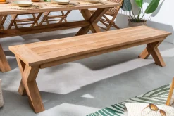 Massive Gartenbank EMPIRE TEAK 180cm Sitzbank Teakholz wetterfest