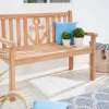 Massive Gartenbank EMPIRE TEAK 120cm Teakholz mit Ankerdesign