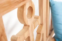 Massive Gartenbank EMPIRE TEAK 120cm Teakholz mit Ankerdesign