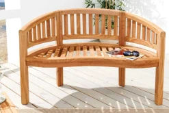 Massive Gartenbank EMPIRE TEAK 120cm natur Teakholz