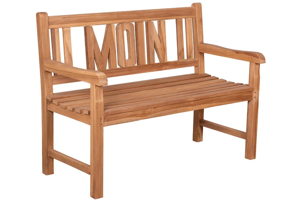 Massive Gartenbank EMPIRE TEAK Moin 120cm natur Teakholz