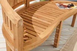 Massive Gartenbank XXL EMPIRE TEAK 150cm natur Teakholz