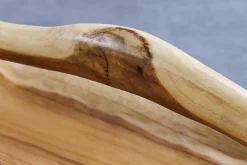 Massive Holzschale BALI 60cm Teakholz mit Griff natürliche Maserung