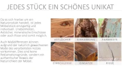 Massive Schale NATURE BOAT 60cm natur Teakholz Wurzelholz