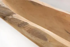 Massive Schale NATURE BOAT 60cm natur Teakholz Wurzelholz