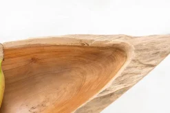 Massive Schale NATURE BOAT 60cm natur Teakholz Wurzelholz