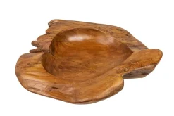 Massive Schale NATURE ROOT 30cm natur Teakholz Wurzelholz