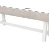 Massive Sitzbank HAMPTONS 160cm hellbraun creme Pinienholz