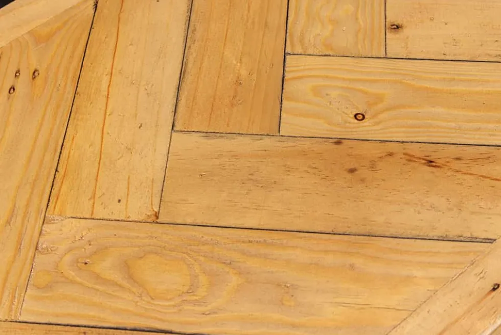 Massive Sitzbank MOSAIK 160cm natur Pinienholz recycelt