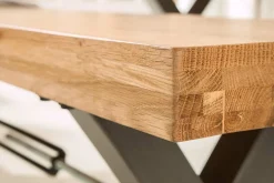 Massive Sitzbank THOR 180cm Wild Eiche geölt im Industrial Design