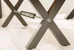 Massive Sitzbank THOR 180cm Wild Eiche geölt im Industrial Design