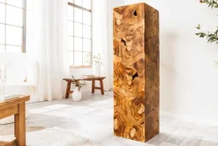 Massive Säule TRIBAL 110cm braun natur Teakholz handmade Dekoration
