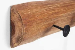 Massive Wandgarderobe HEMINGWAY 50cm natur aus recyceltem Teakholz