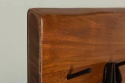 Massive Wand-Garderobe MAMMUT 80cm Akazie mit 6 Kleiderhaken